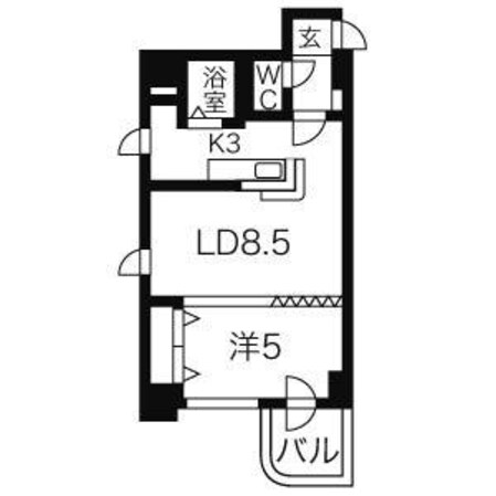 コトン大通中央の物件間取画像